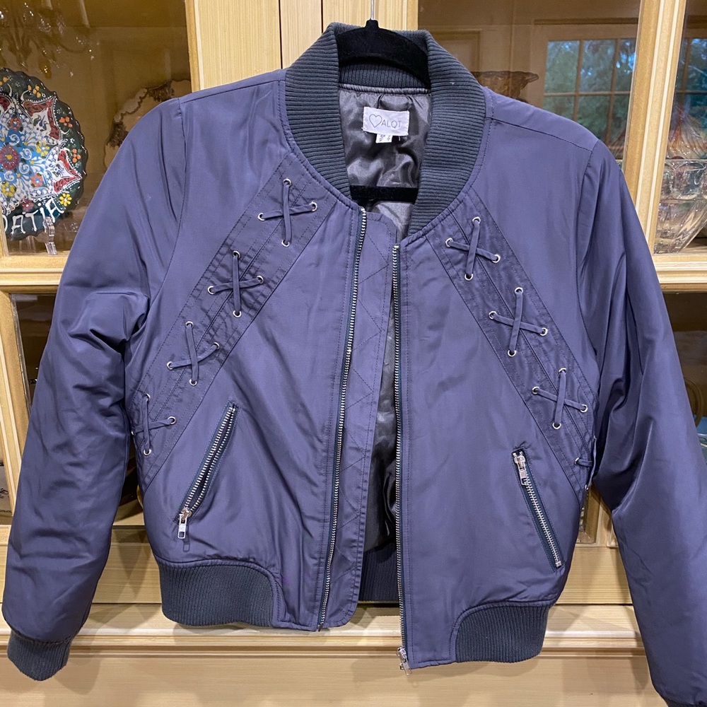 Gray bomber jacket size 4